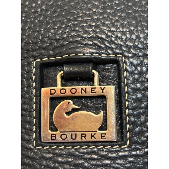 Dooney & Bourke Portofino Pebble Leather Black Hobo Large Shoulder Bag Sac. - Picture 5 of 11